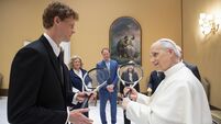 Pope Leo Meets With Tennis World Champion Jannik Sinner