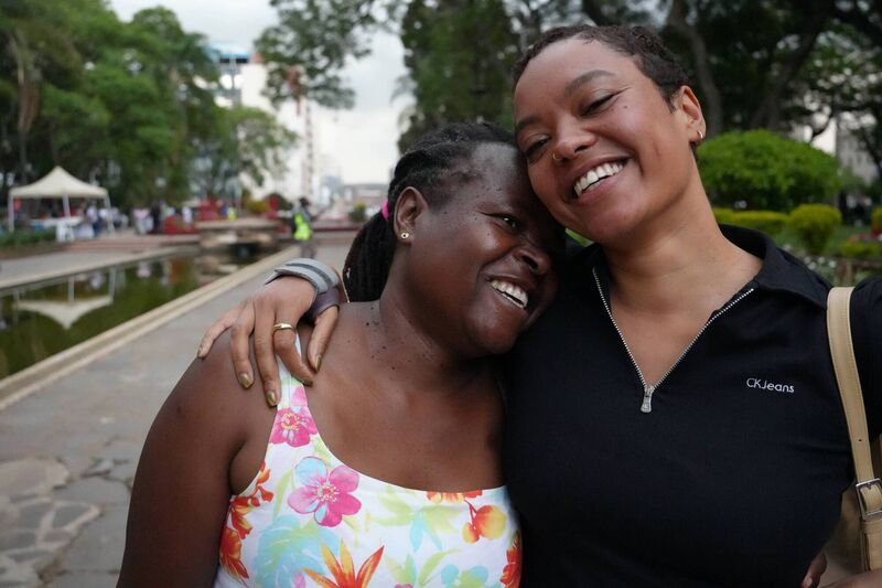 Siobhán McClean and her mother Tambu in Mutare, Zimbabwe