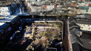 <p>Former 'Tax Office' site on Sullivan's Quay, Cork City, now owned by BAM. 	Picture: Larry Cummins</p>