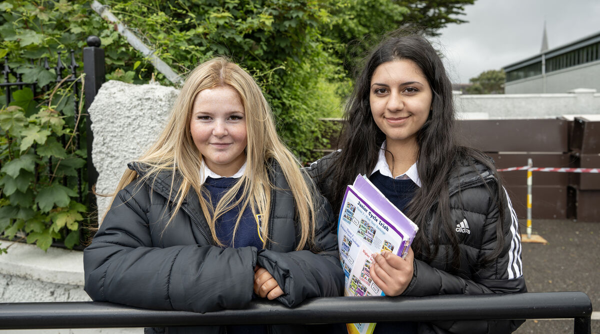 Junior Certificate students Jodie Kennedy and Aya Alkurdi started their exams at Presentation Secondary School Tralee today. Junior Certificate students Jodie Kennedy and Aya Alkurdi started their exams at Presentation Secondary School Tralee today.