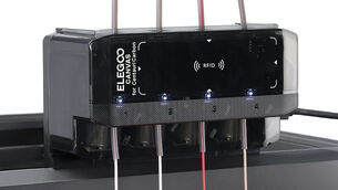<p>The Canvas kit includes the new multi-colour module, redesigned spool holders, and an improved poop chute for waste management. Pictures: Elegoo.</p>