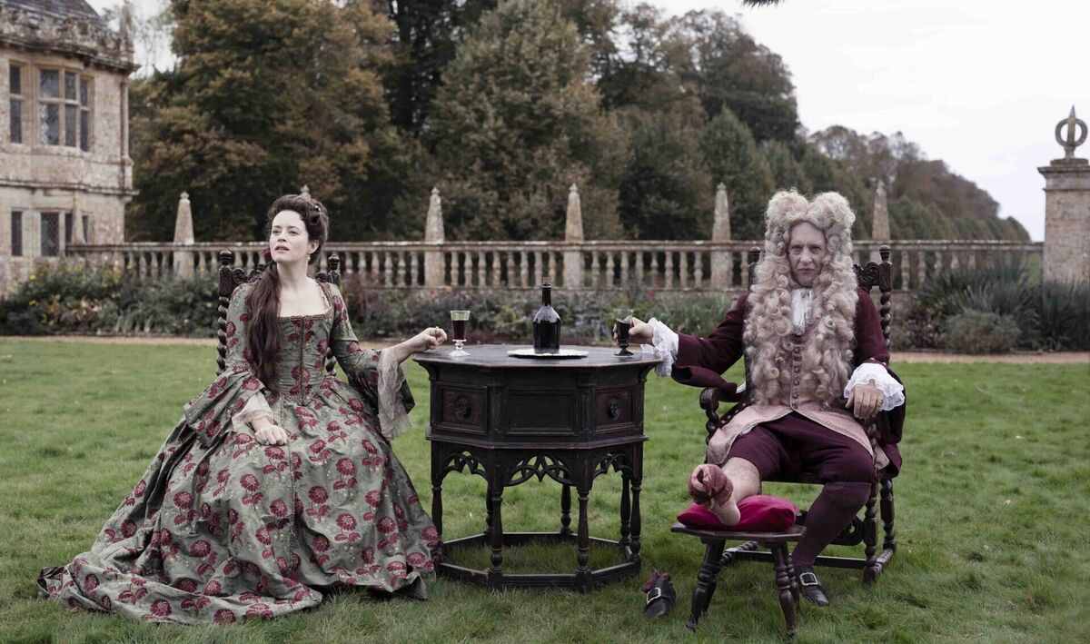 Claire Foy as Lady Savage and Richard E Grant as Sir Chauncey Savage in 'Savage House'. Picture: Paramount Pictures/Dean Rogers. 