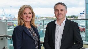 <p>Jeanne Bernick, executive director of Pinion Global Network, and Ifac chief executive John Donoghue.</p>