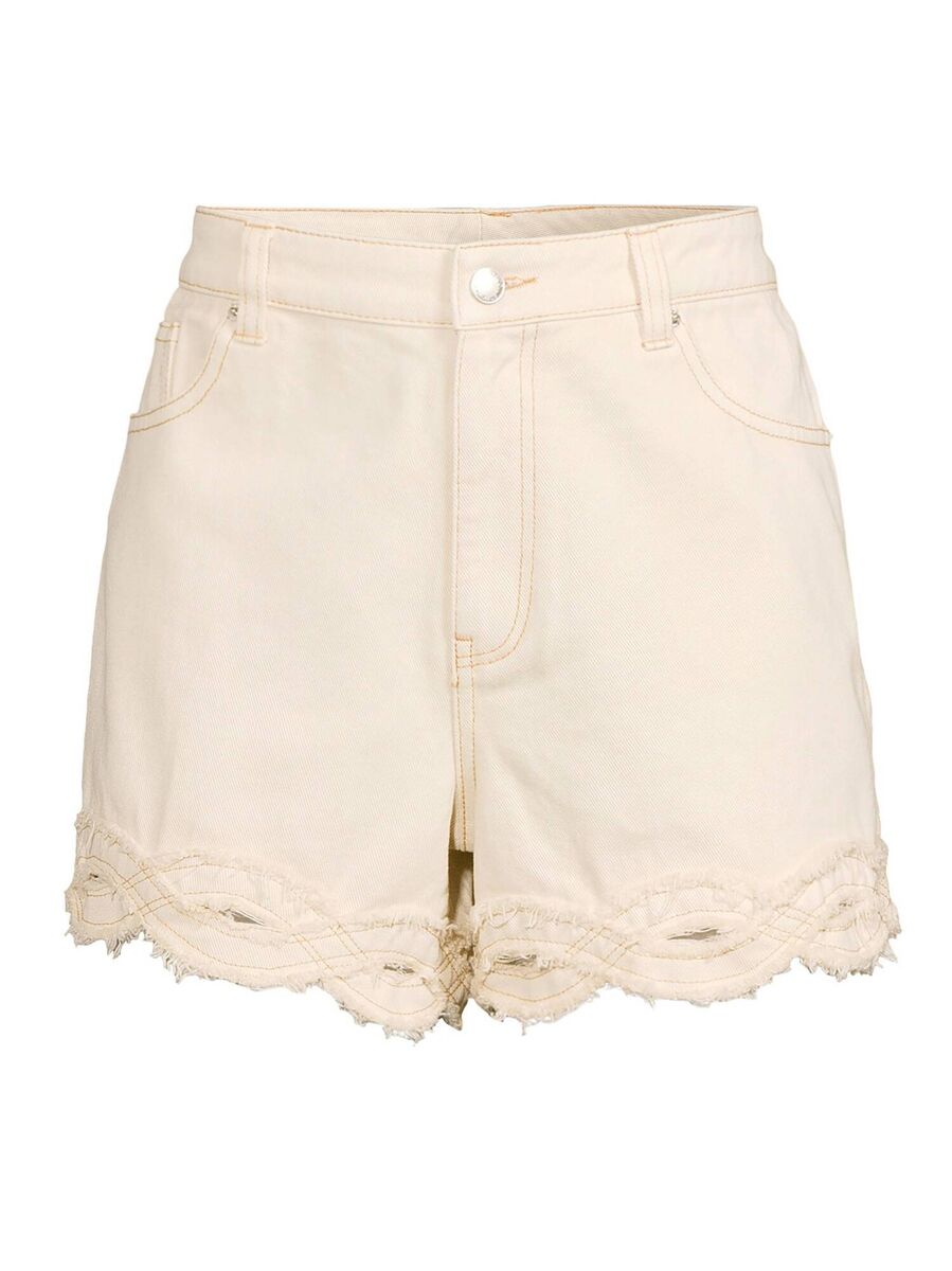 White Denim Cut Out Hem Shorts, €35, Very. White Denim Cut Out Hem Shorts, €35, Very.