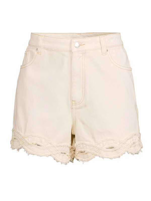 White Denim Cut Out Hem Shorts, €35, Very.