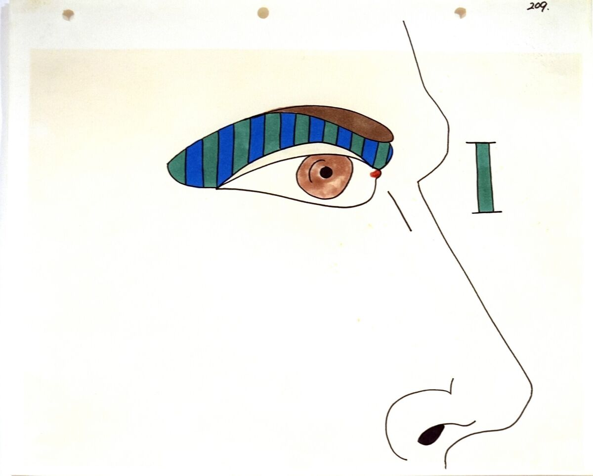 A drawing created by John Lennon and artist Stephen Verona.