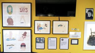 <p>Drawings created by John Lennon and artist Stephen Verona which were used in a promotional film to accompany the Beatles hit I Feel Fine in the 1960s, are on display at the Liverpool Beatles Museum. Pictures: Peter Byrne/PA Wire</p>