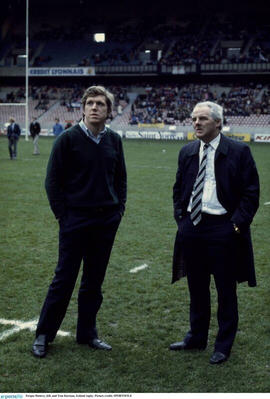 Fergus Slattery, left, and Tom Kiernan, Ireland rugby. Picture credit: SPORTSFILE