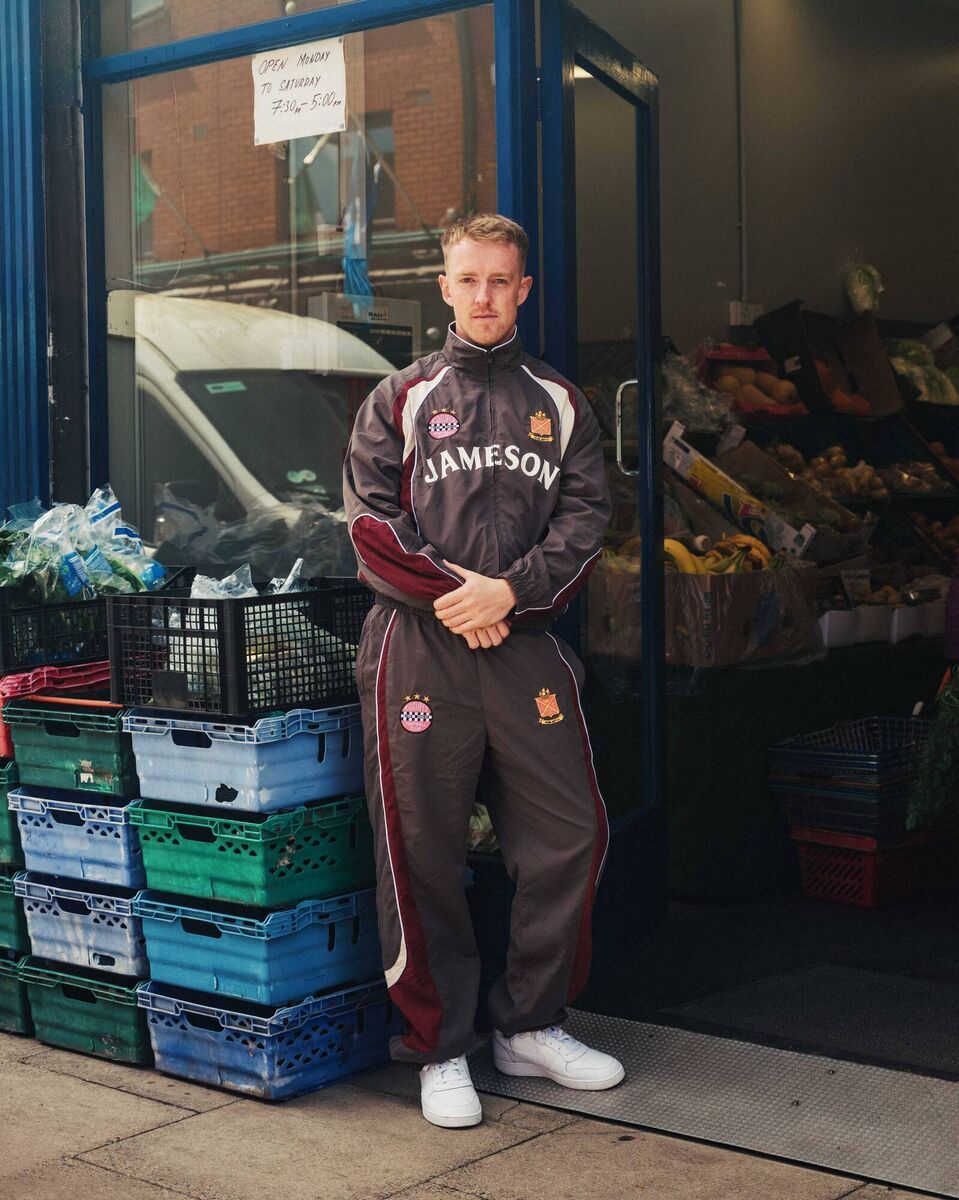 Jameson x KidSuper – Track Jacket, €194, Track Pants, €150 Jameson x KidSuper – Track Jacket, €194, Track Pants, €150