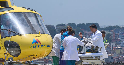 CORRECTION Nepal Everest Sherpa Rescued