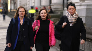 <p>Women of Honour members former army captain Diane Byrne, retired captain Yvonne O’Rourke, and retired corporal Roslyn O’Callaghan. Picture: Brian Lawless/PA</p>