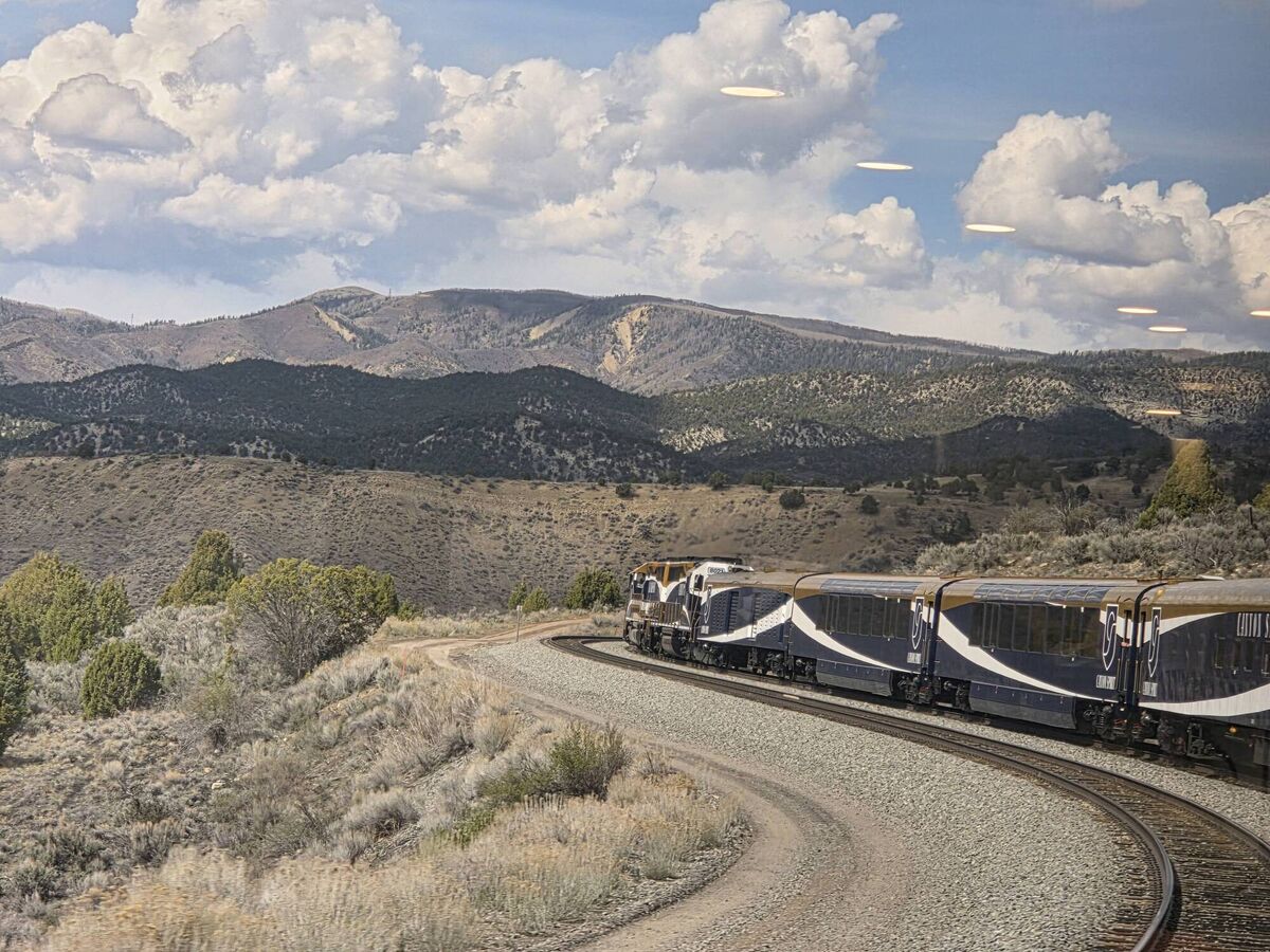 Canyon Spirit snaking through the mountainous terrain