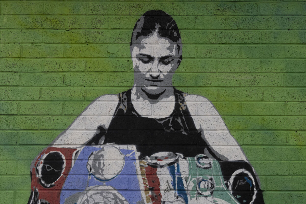A Katie Taylor mural in Dublin, outside Peader Brown’s pub created by Tallaght Artist Geoff Tracey ahead of the announcement of her final fight in Croke Park. Pic: Sam Boal/Collins Photos 