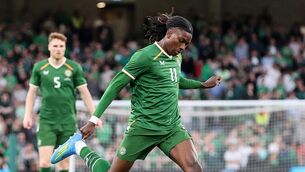 <p>Jaden Umeh won his first Ireland cap in the 1-0 victory over Qatar. Pic: ©INPHO/Bryan Keane</p>