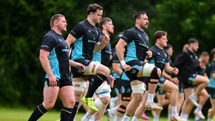 <p>James Ryan, centre, Jack Conan, right, and Tadhg Furlong. Pic: Tyler Miller/Sportsfile</p>