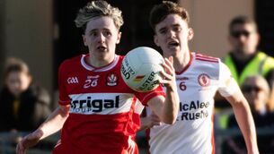 <p>ROCCO ROLL: Key Derry man Rocco Devlin in full flight. File pic: INPHO/Evan Logan</p> <p>ROCCO ROLL: Key Derry man Rocco Devlin in full flight. File pic: INPHO/Evan Logan</p>