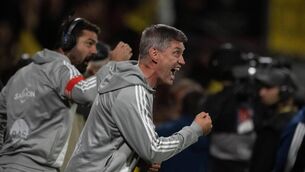 <p>STILL STANDING: Ronan O'Gara is kicking every ball as La Rochelle come from behind to win their final Top14 reghular season game against Stade Francais and book a play off berth at the Marcel-Deflandre Stadium in La Rochelle. Pic: Xavier Leoty, AFP via Getty Images</p> <p>STILL STANDING: Ronan O'Gara is kicking every ball as La Rochelle come from behind to win their final Top14 reghular season game against Stade Francais and book a play off berth at the Marcel-Deflandre Stadium in La Rochelle. Pic: Xavier Leoty, AFP via Getty Images</p>
