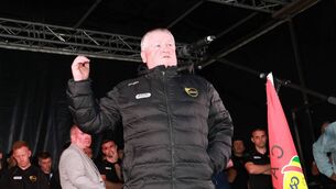 <p>PLEA: Carlow hurling manager Pat Bennett addresses supporters. </p> <p>PLEA: Carlow hurling manager Pat Bennett addresses supporters. </p>