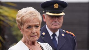 <p>Jerry McCabe's widow Ann McCabe and Limerick Garda Division Chief Superintendent Derek Smart outside Holy Rosary Church in Limerick after the 30th anniversary Mass for Detective Garda Jerry McCabe. Picture: Niall Carson/PA</p> <p>Jerry McCabe's widow Ann McCabe and Limerick Garda Division Chief Superintendent Derek Smart outside Holy Rosary Church in Limerick after the 30th anniversary Mass for Detective Garda Jerry McCabe. Picture: Niall Carson/PA</p>