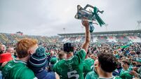 Inpho Diarmaid Byrnes with the Munster Senior Hurling Championship cup 7/6/2026