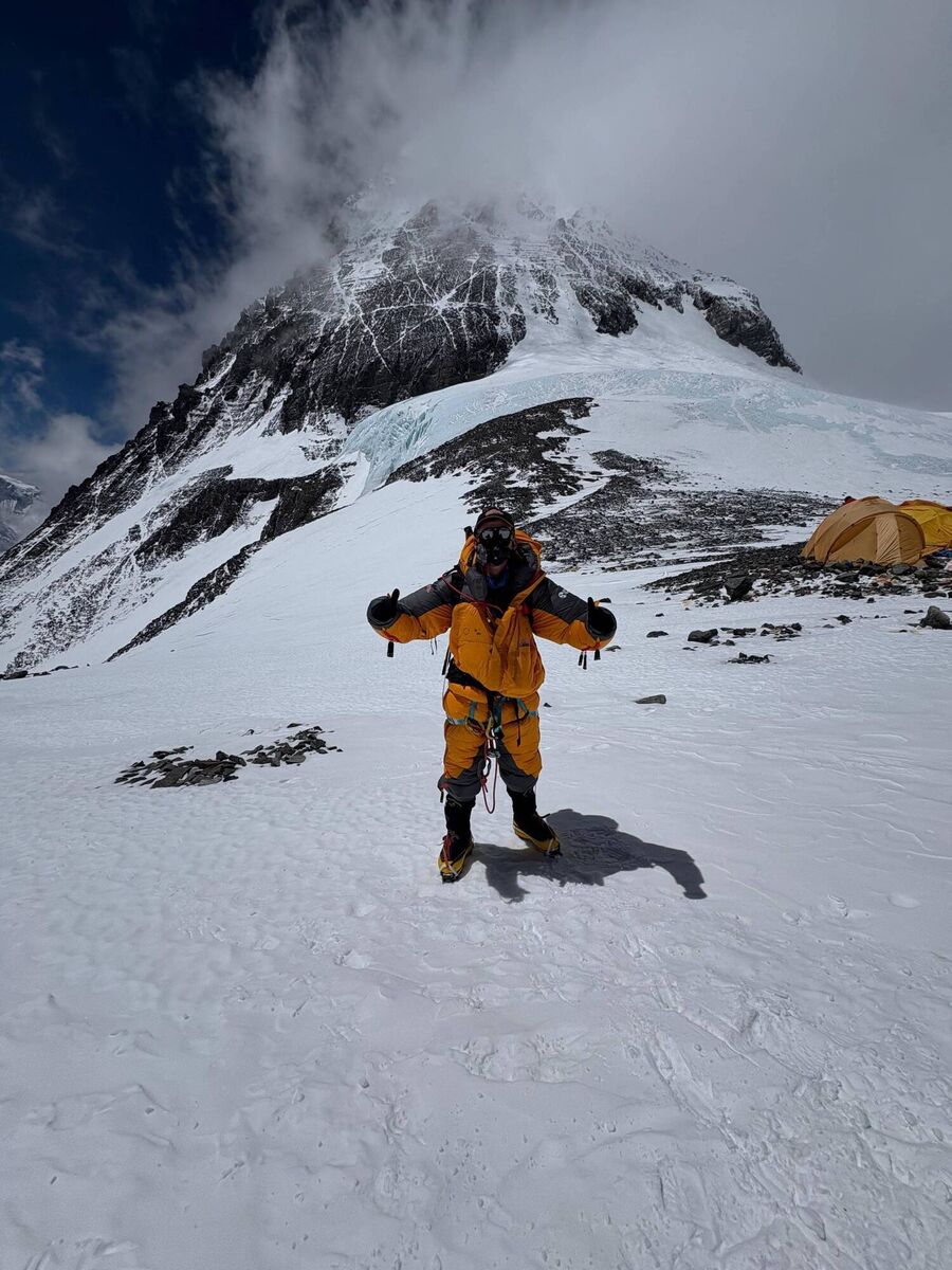 Adam Sweeney near the summit of Everest. File picture Adam Sweeney near the summit of Everest. File picture