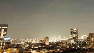 <p>A projectile streaks through the sky over central Israel during an Iranian missile attack, Sunday, June 7, 2026. (AP Photo/Ohad Zwigenberg)</p> <p>A projectile streaks through the sky over central Israel during an Iranian missile attack, Sunday, June 7, 2026. (AP Photo/Ohad Zwigenberg)</p>