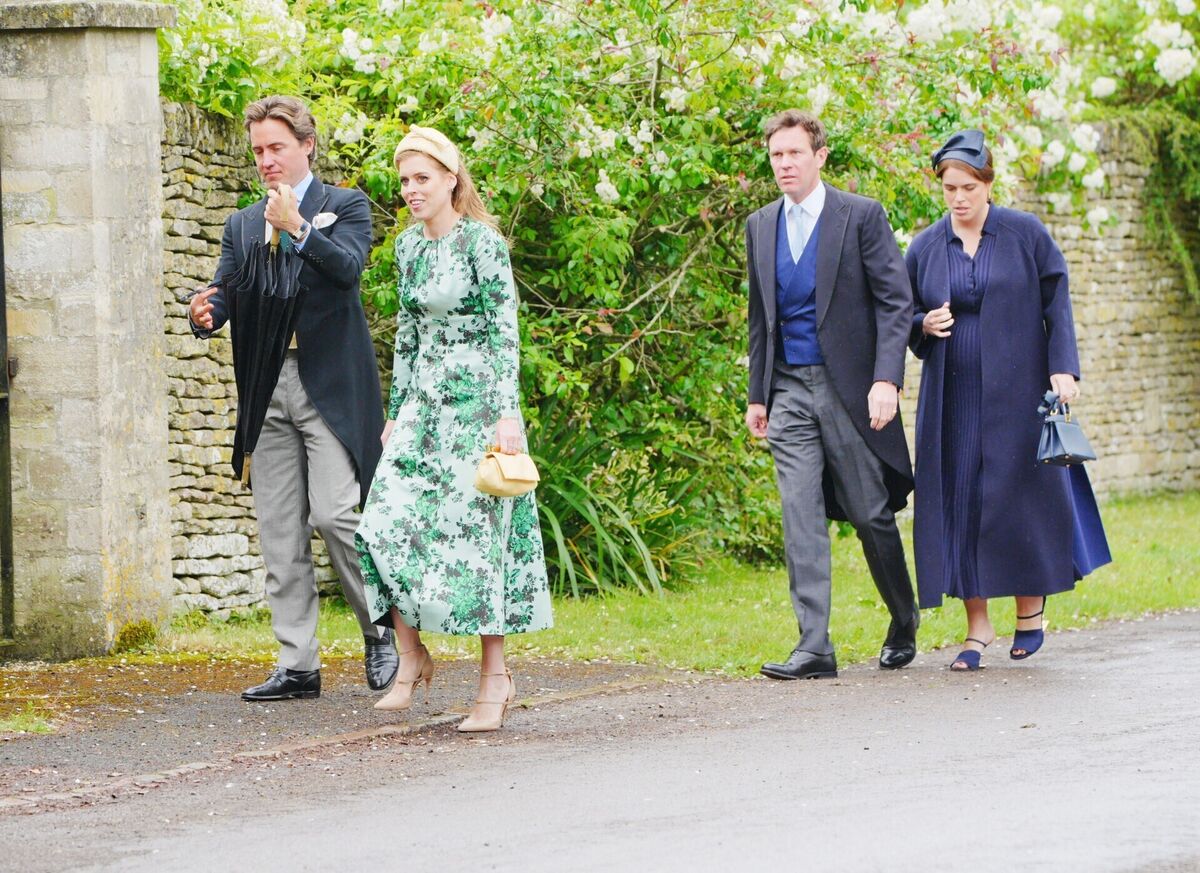 (left to right) Edoardo Mapelli Mozzi , Princess Beatrice, Jack Brooksbank and Princess Eugenie arriving for the wedding of Harriet Sperling to Peter Phillips. Picture: Ben Birchall/PA Wire (left to right) Edoardo Mapelli Mozzi , Princess Beatrice, Jack Brooksbank and Princess Eugenie arriving for the wedding of Harriet Sperling to Peter Phillips. Picture: Ben Birchall/PA Wire