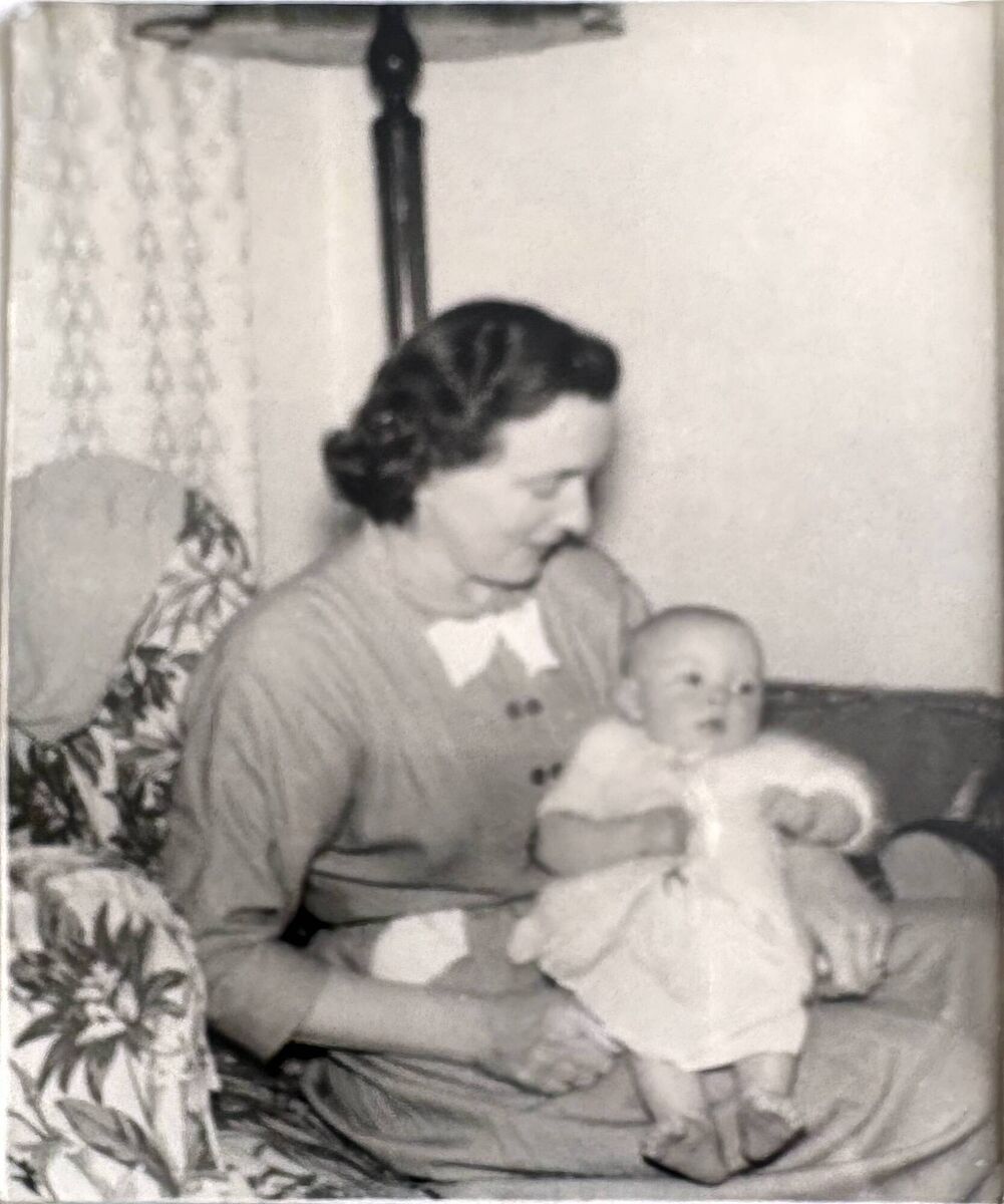 Mary Kennedy as a baby with her mother Pauline. Mary Kennedy as a baby with her mother Pauline.