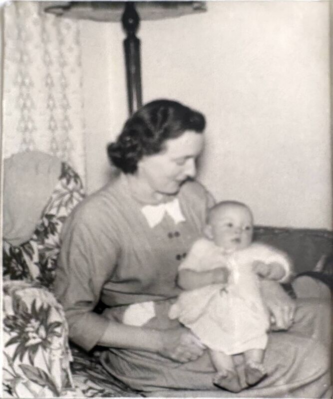 Mary Kennedy as a baby with her mother Pauline. Mary Kennedy as a baby with her mother Pauline.