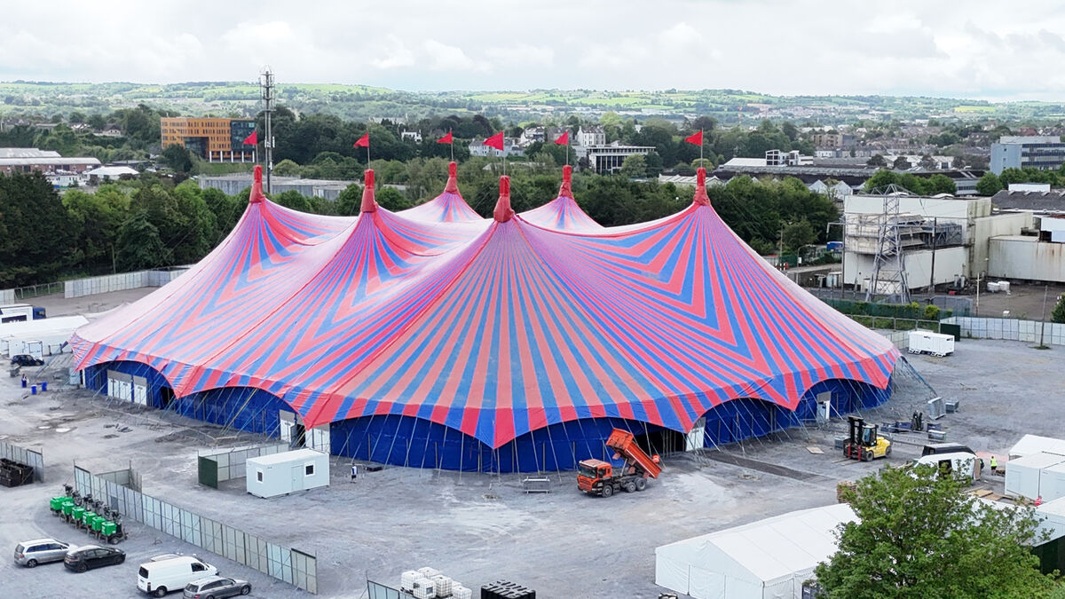 An aerial view of the Marquee site when it was being completed last week. Picture: Larry Cummins An aerial view of the Marquee site when it was being completed last week. Picture: Larry Cummins