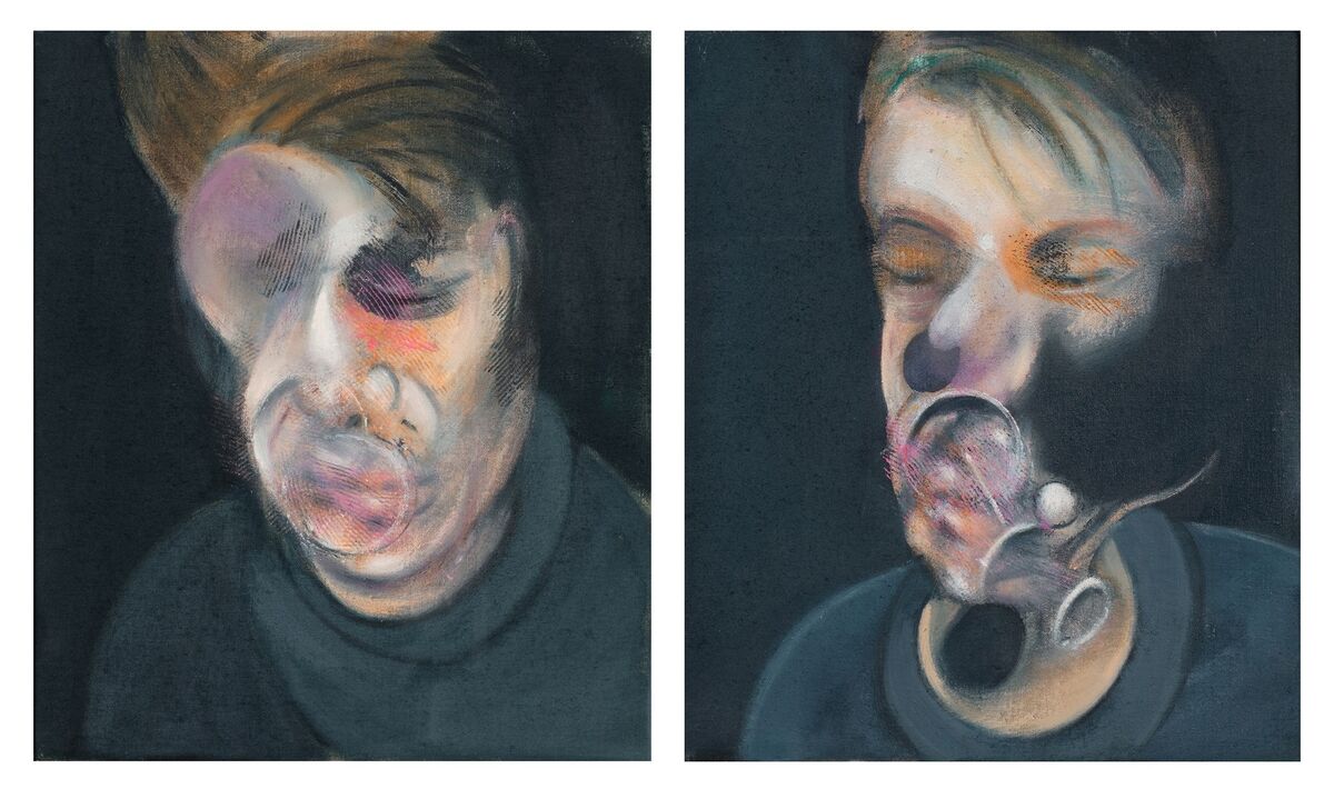Francis Bacon's 'Two Studies for a Self-Portrait'. Francis Bacon's 'Two Studies for a Self-Portrait'.