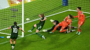 <p>DUTCH COURAGE: Amber Barrett scores Ireland's winner against the Netherlands at SuperValu Páirc Uí Chaoimh in Cork. Pic: Brendan Moran/Sportsfile.</p>