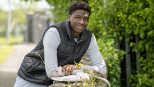 <p>Ireland Ogurdlele at Mercy Mounthawk Secondary School in Tralee, Co. Kerry, before his Junior Cycle exam this morning. Photo: Domnick Walsh © Eye Focus LTD</p> <p>Ireland Ogurdlele at Mercy Mounthawk Secondary School in Tralee, Co. Kerry, before his Junior Cycle exam this morning. Photo: Domnick Walsh © Eye Focus LTD</p>