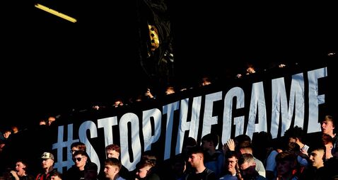Bohs’ fans protest against the Ireland vs Israel game 25/5/2026
