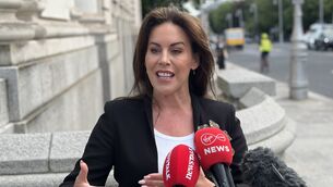 <p>Health minister Jennifer Carroll MacNeill speaks to the media outside Government Buildings in Dublin about the row with the Rotunda Hospital over the provision of private maternity care on public-only contracts. Picture: Grainne Ni Aodha/PA Wire</p>
