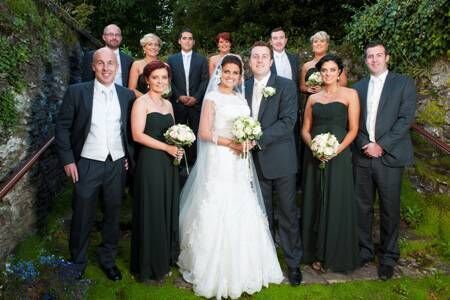 Sinead Sheppard, her husband Eamonn and their wedding party on the big day. Picture: David Clynch Sinead Sheppard, her husband Eamonn and their wedding party on the big day. Picture: David Clynch