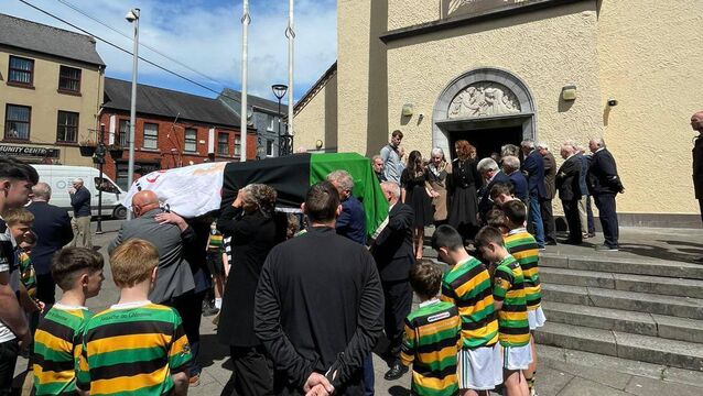 <p>REST IN PEACE: Denis Coughlan's funeral mass took place at Blackpool's Church of the Annunciation</p>