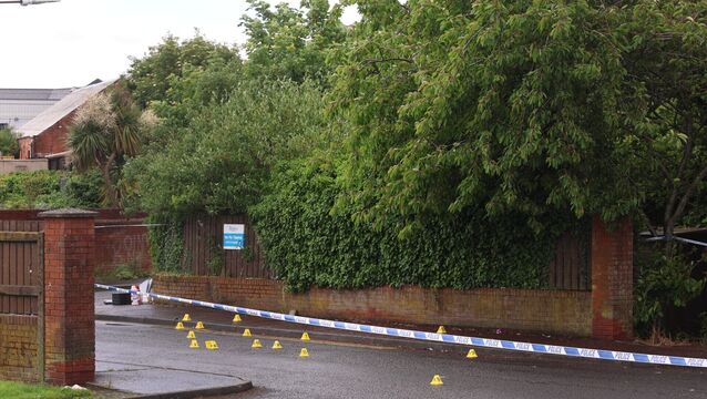<p>A police cordon at the scene of a stabbing outside apartments in the Kinnaird Avenue area of north Belfast. The Police Service of Northern Ireland (PSNI) said officers were called to Kinnaird Avenue around 10.30pm on Monday and the injured man was taken to hospital. Another man was arrested in connection with the incident and taken into custody, police confirmed. Picture date: Tuesday June 9, 2026. PA Photo. Photo credit should read: Liam McBurneyk/PA Wire</p>