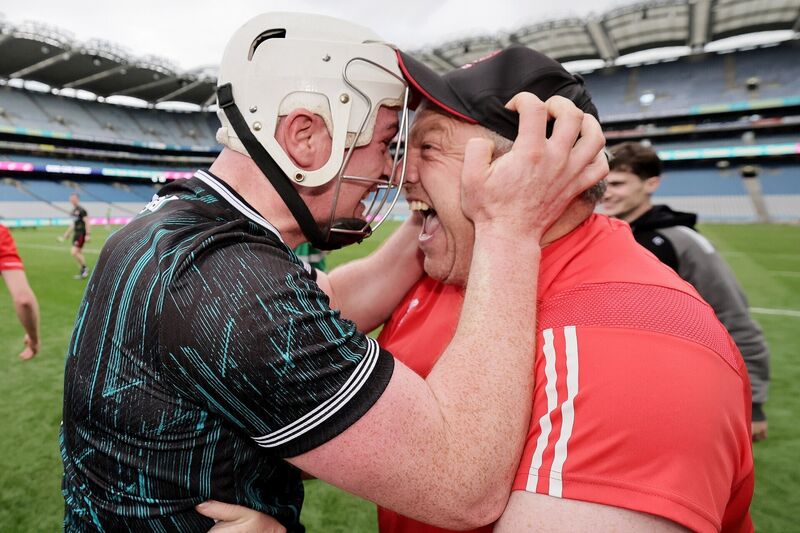 Derry's goalkeeper Sean Kelly celebrates after his side beat Kerry in the Christy Ring Cup final. Pic: ©INPHO/Laszlo Geczo Derry's goalkeeper Sean Kelly celebrates after his side beat Kerry in the Christy Ring Cup final. Pic: ©INPHO/Laszlo Geczo