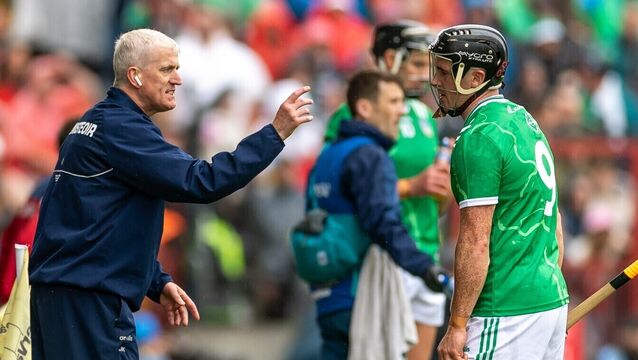 <p>In a change from 2025, this season John Kiely is mic'd up on the sideline. He made sure to acknowledge that feedback during his post-match press conference. Pic: ©INPHO/Morgan Treacy</p>