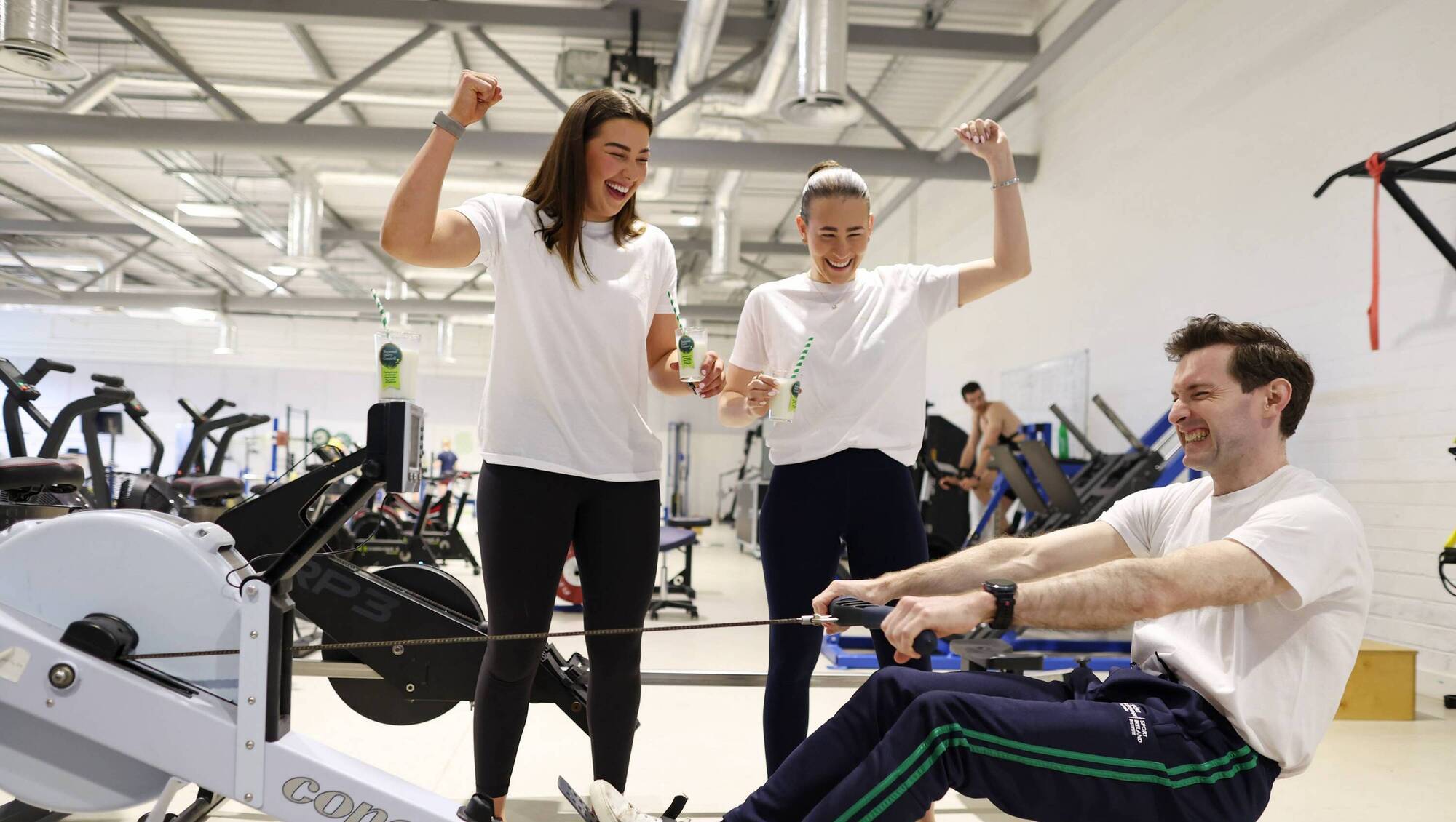 Athletes Paul O Donovan, Olympic Rower, Sport Ireland, Paralympic Swimmer, Sport Ireland and Lisa O'Rourke, Irish Amateur Boxer, Sport Ireland pictured at the launch of the National Dairy Council's High-Performance Breakfast. Pic: Julian Behal 