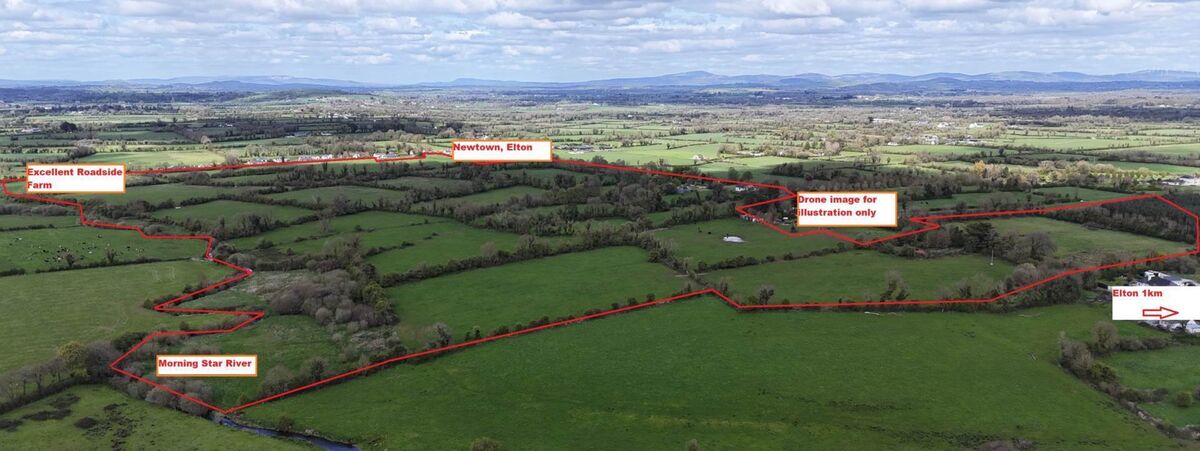 The prime 220-acre holding at Knocklong is offered in two lots (145 and 75 acres) as well as the entire. The prime 220-acre holding at Knocklong is offered in two lots (145 and 75 acres) as well as the entire.