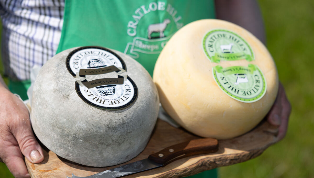 Once finished in its brine bath, the sheep cheese gets a coating of yellow wax, the cow cheese in black wax and the goat cheese in white wax before it is then kept in cool storage. Picture: Eamon Ward Once finished in its brine bath, the sheep cheese gets a coating of yellow wax, the cow cheese in black wax and the goat cheese in white wax before it is then kept in cool storage. Picture: Eamon Ward