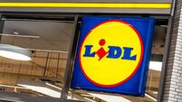 Lidl logo on the supermarket
