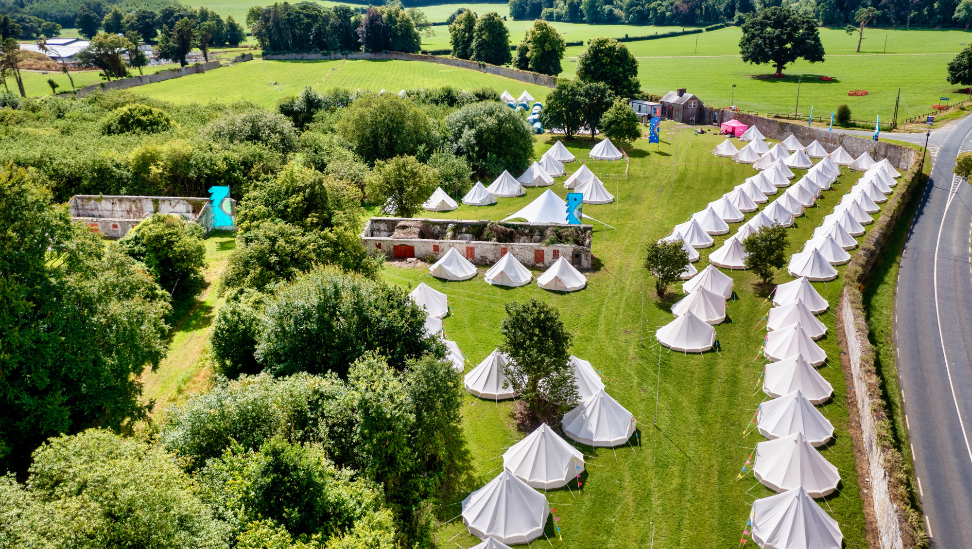 The Farming for Nature festival site at Ballykilcavan Farm, where David Walsh-Kemmis and his family have been farming for 13 generations