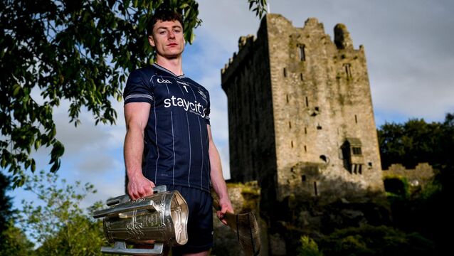 <p>FEARLESS: Dublin's Eddie Gibbons poses for a portrait during the launch of the 2026 GAA Hurling All-Ireland Senior Championship at Blarney Castle. Pic: Brendan Moran/Sportsfile.</p>