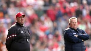 <p>Donal O'Rourke with Pat Ryan. Pic: James Crombie, Inpho</p> <p>Donal O'Rourke with Pat Ryan. Pic: James Crombie, Inpho</p>