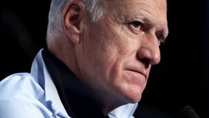 <p>France's head coach Didier Deschamps delivers a press conference in Clairefontaine-en-Yvelines. Pic: FRANCK FIFE/AFP via Getty Images.</p>