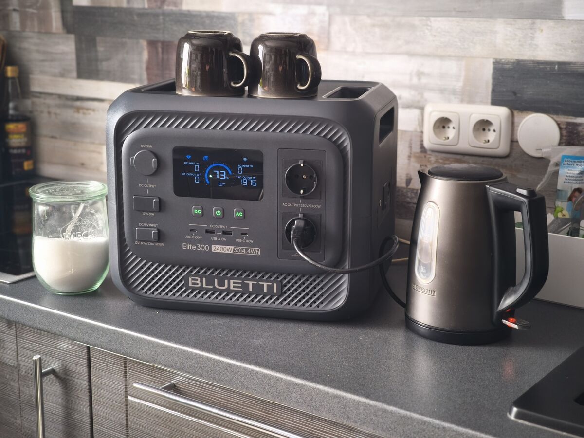 The Bluetti Elite 300 helps remove the need for campsite electric hookups by powering essential gear directly from its 3kWh capacity. Picture: Bluetti