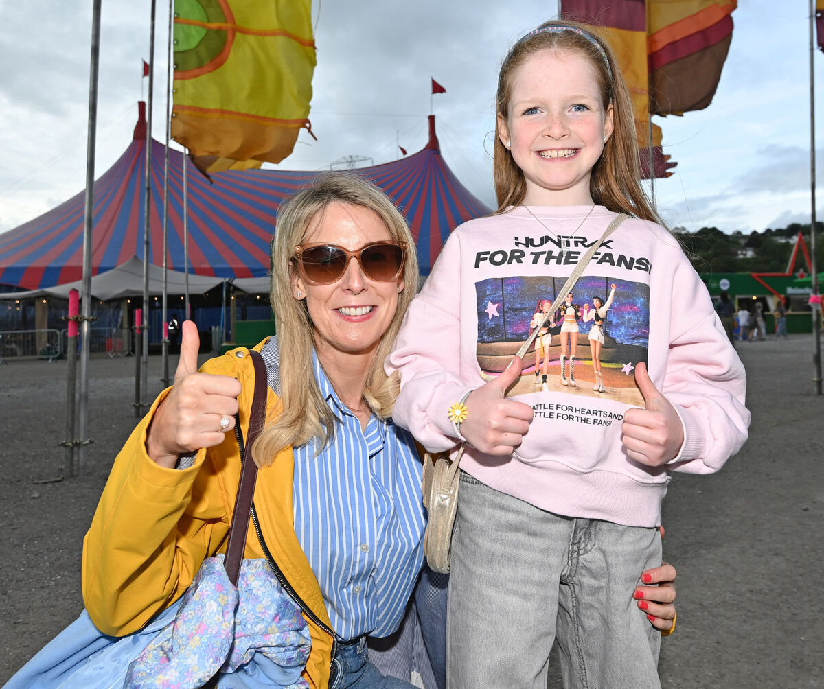 Edel and Hannah Keohane, Ballinhassig, arriving in great form for the K Pop Forever! Tribute concert at The Marquee in Cork. Picture: Eddie O'Hare